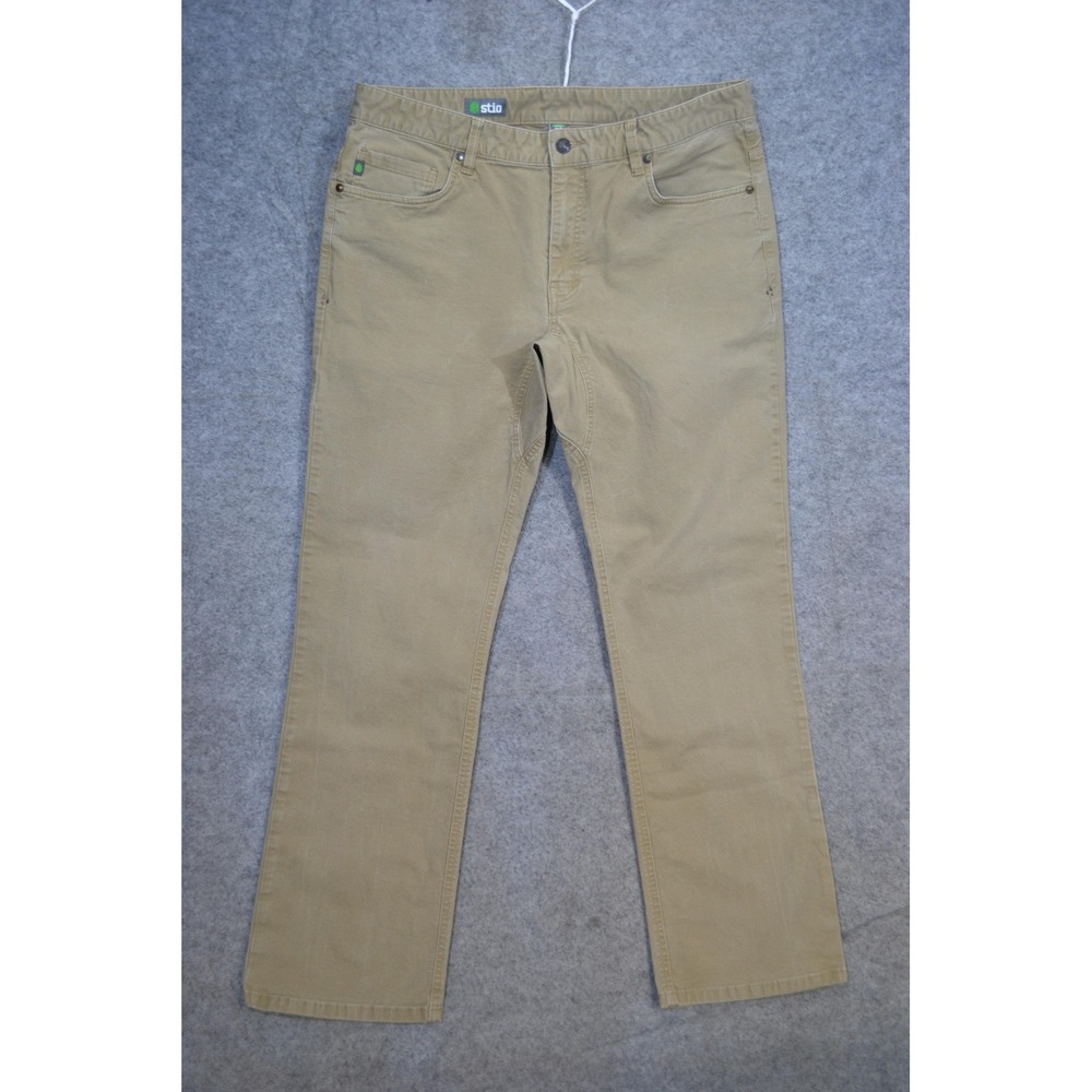 Stio Pants Mens 36x30 Beige Canvas Stretch Chino 5 Pocket Outdoor Casual
